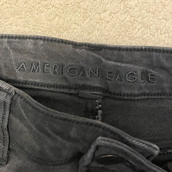 American Eagle Outfitters Womens Black Mom Jeans Size 6 Regular Cotton Blend Cas - Picture 10 of 16